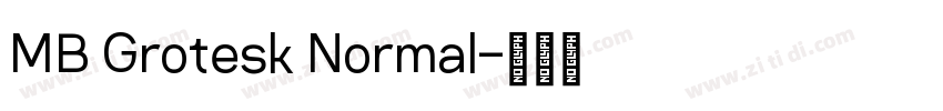 MB Grotesk Normal字体转换